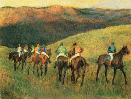 Racehorses in Landscape